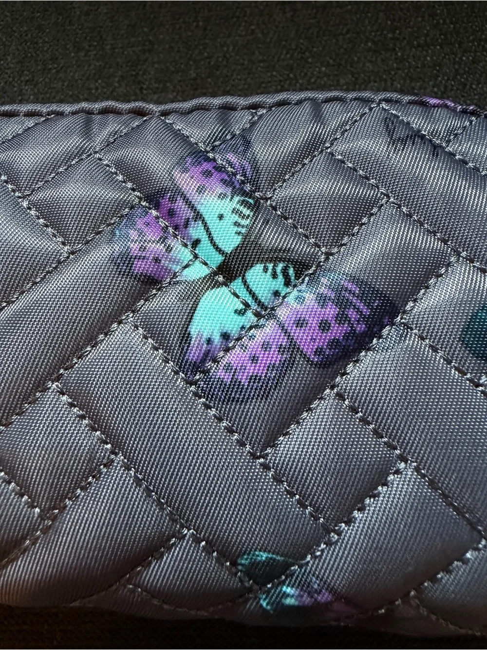Lug Bobsled Eyeglass Case Pouch Bag – Butterfly Grey Gray Purple Blue